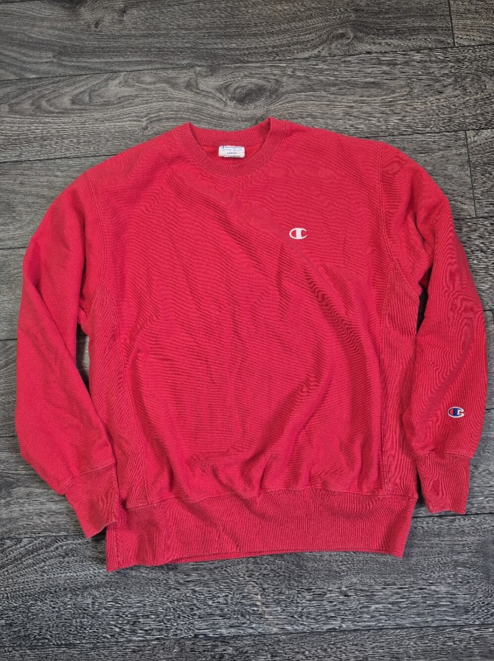Champion Red Crewneck Sweatshirt - Reverse Weave